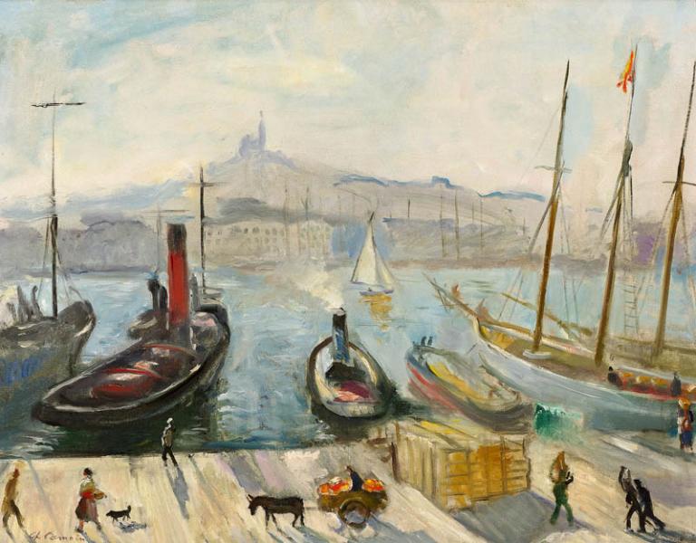 Port de Marseille au petit voilier blanc, c.1925