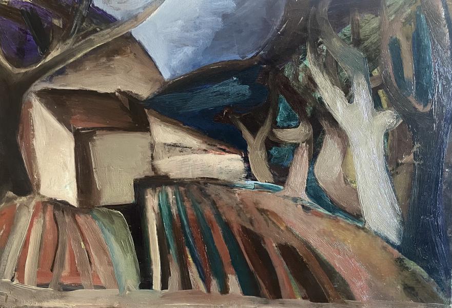 Paysage aux arbres tors, juillet 1973