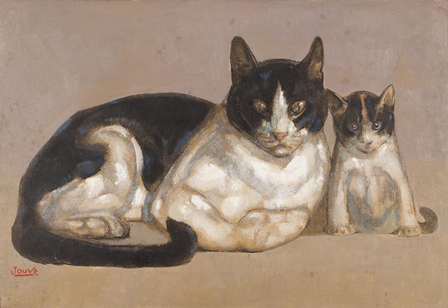 Chat et son petit, c.1945
