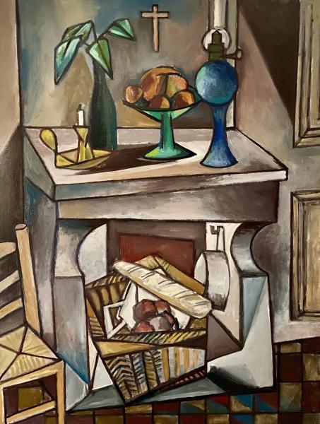 Nature morte sur la cheminée, décembre 2002