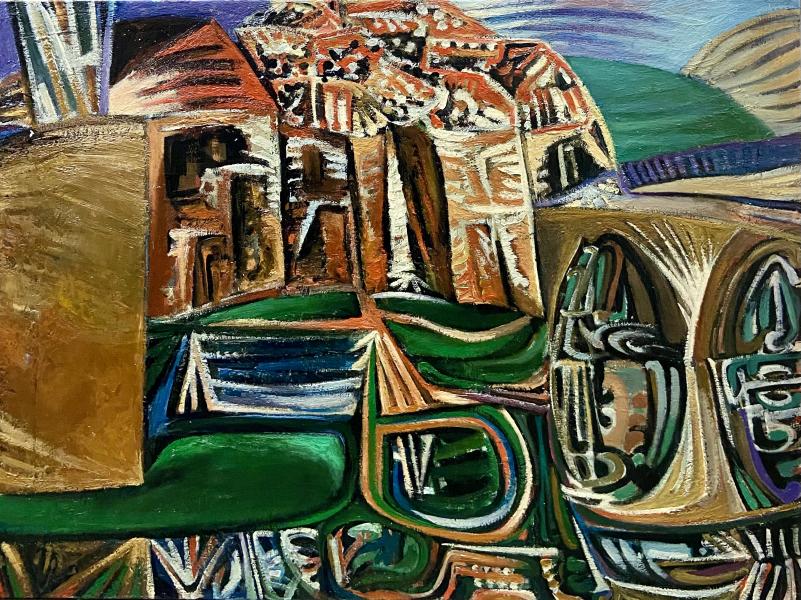 Paysage au pont, août 1961